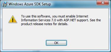 Enable Internet Information Services 7.0 with ASP.NET support